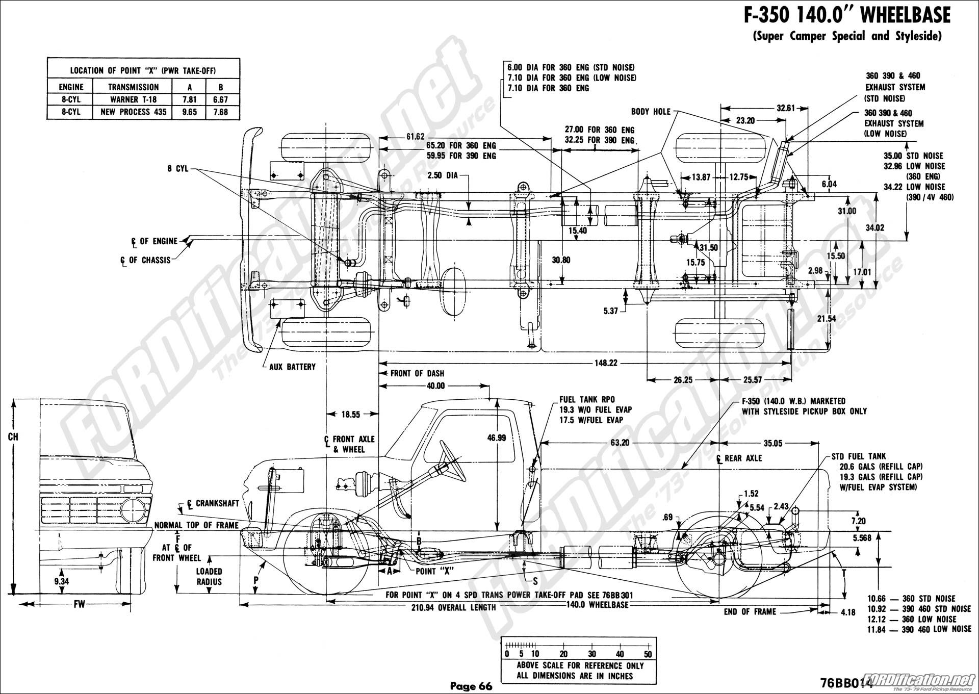 Ford f350 bed dimensions