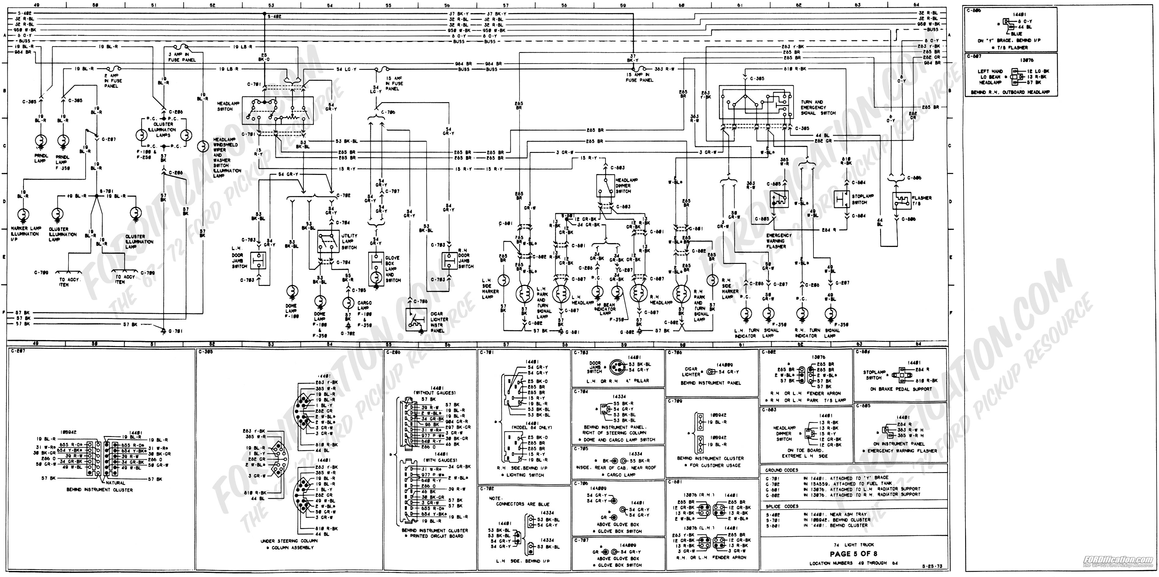 1973 Ford pickup wiring diagram #1